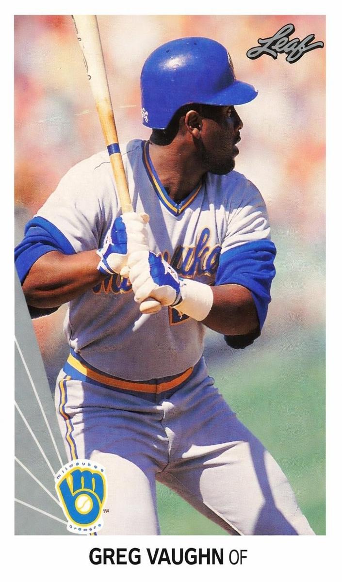 1990 Leaf Greg Vaughn #111 card