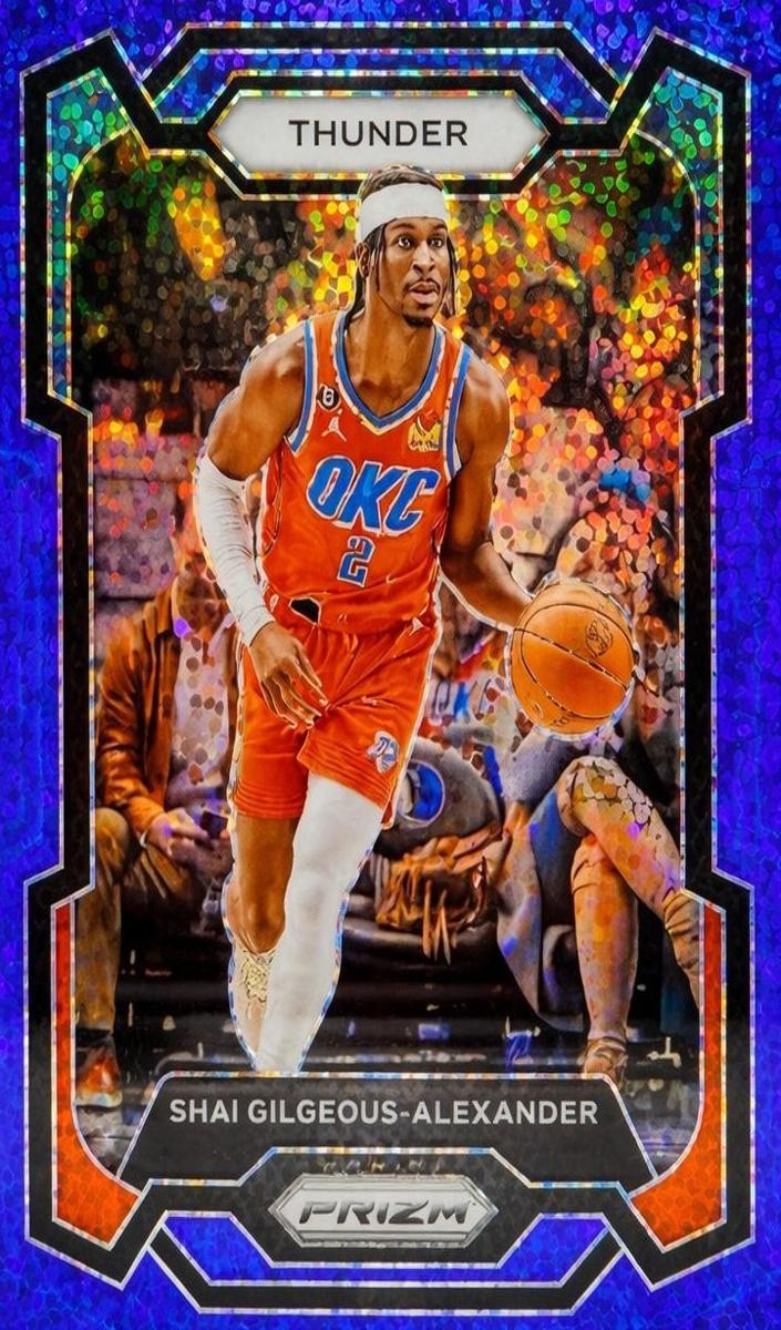 2023 Panini Prizm BLUE SPARKLE #85 S. Gilgeous-Alexander front
