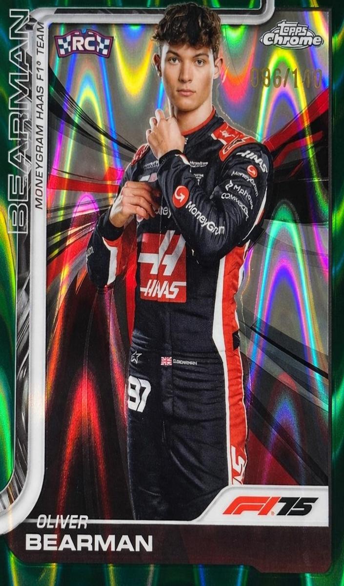 2025 Oliver Bearman [Green RayWave Refractor] #14