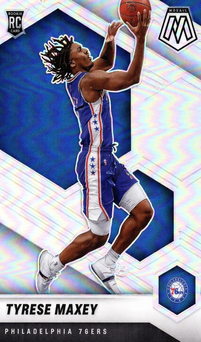 2020 Panini Mosaic Tyrese Maxey [Silver] #203 card