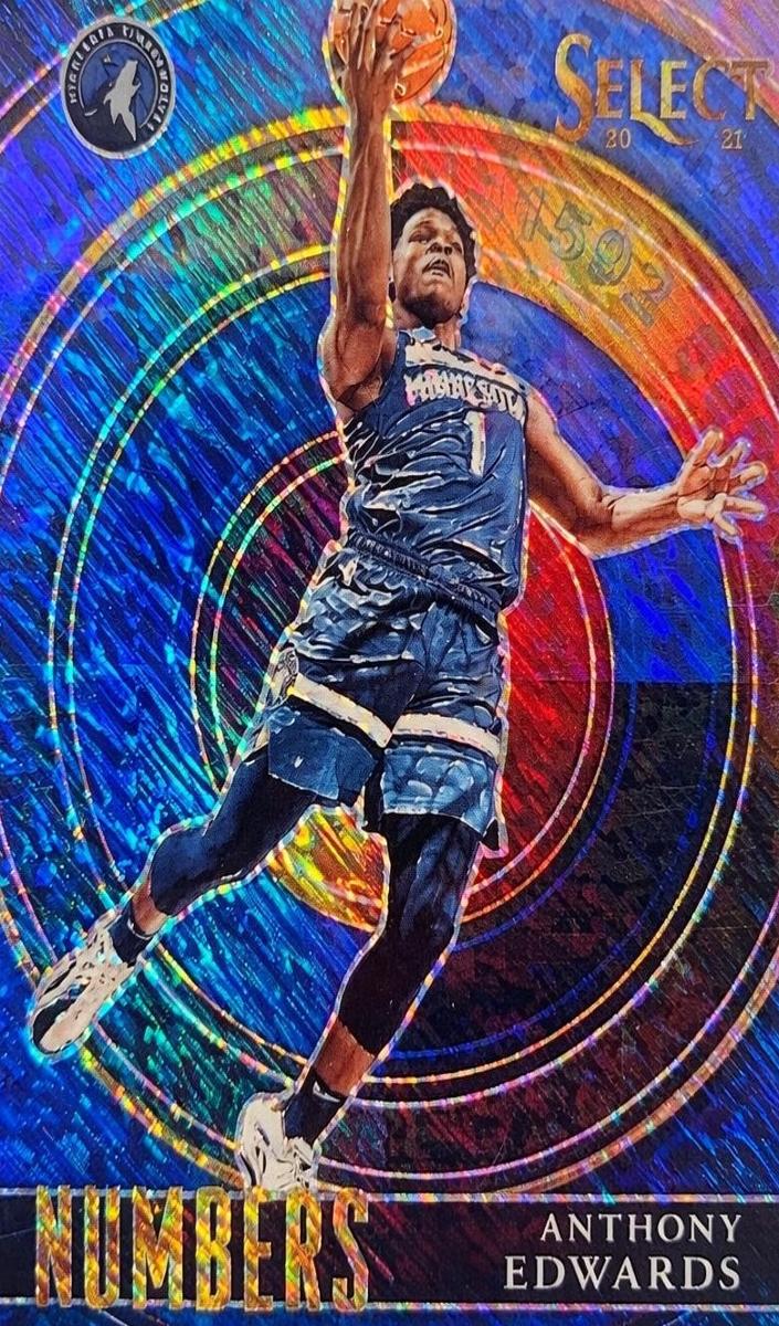 2020 Panini Select Anthony Edwards [Blue] #15 card