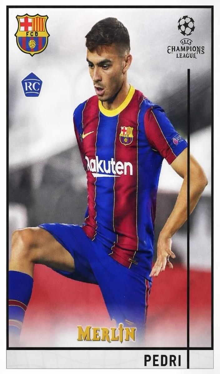 2020 Topps Merlin Chrome UEFA Champions League Pedri [Purple Refractor] #89 card