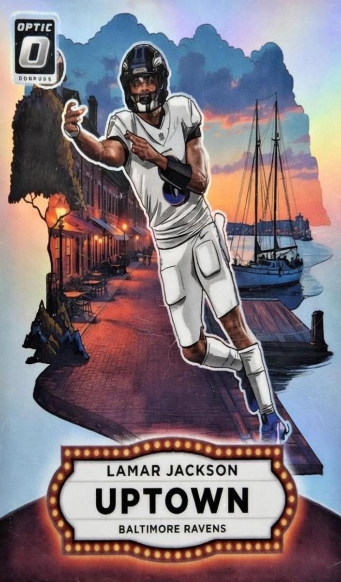 Lamar Jackson 2025 Donruss Optic Uptown Football