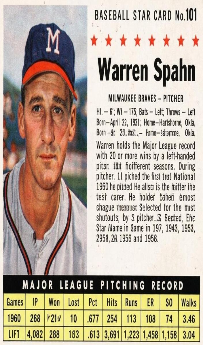 1961 Warren Spahn [Hand Cut] #101