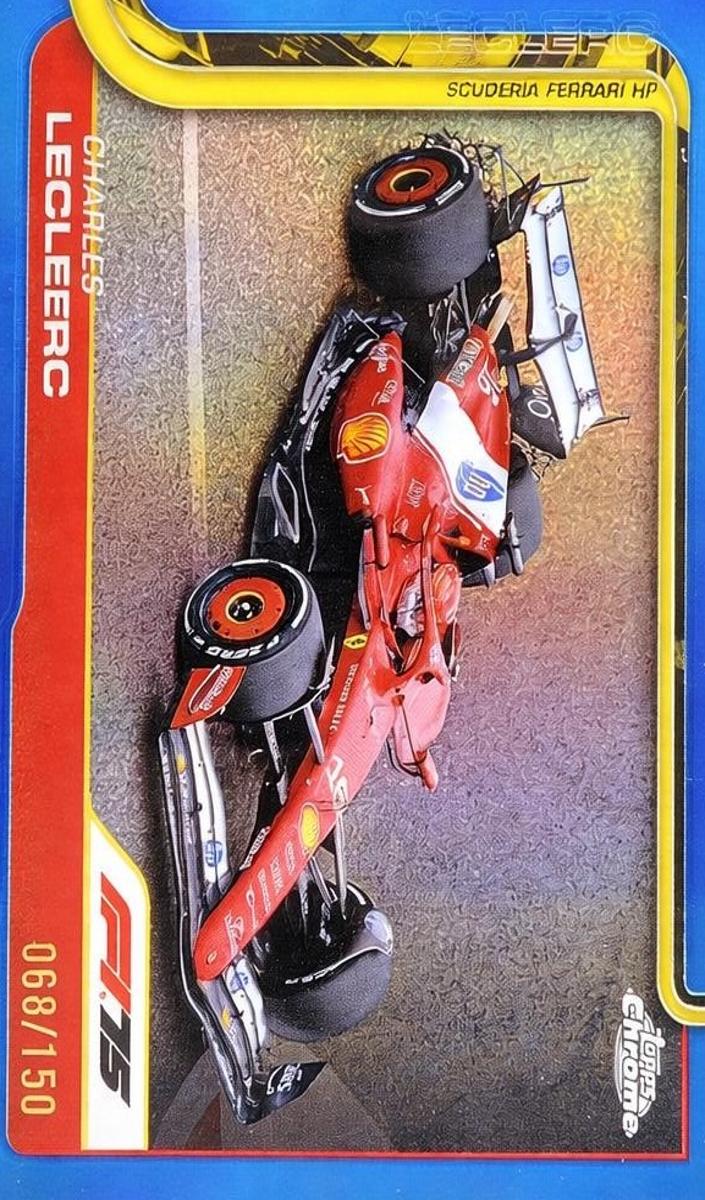2025 Topps Chrome F1 Charles Leclerc [Blue Refractor] #75 card