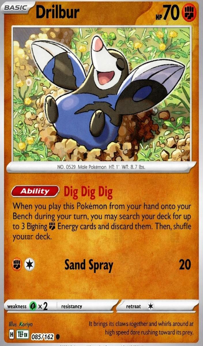 Drilbur 2024 Pokemon Scarlet & Violet Temporal Forces