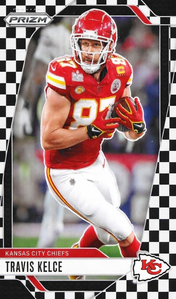 2024 Panini Prizm Travis Kelce [Red White Blue] #140 card