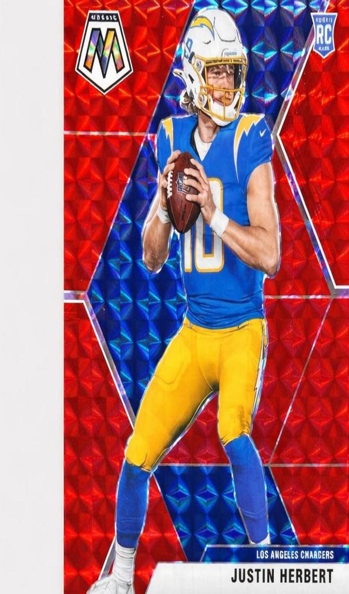 2020 Panini Mosaic Justin Herbert [Red] #204 card