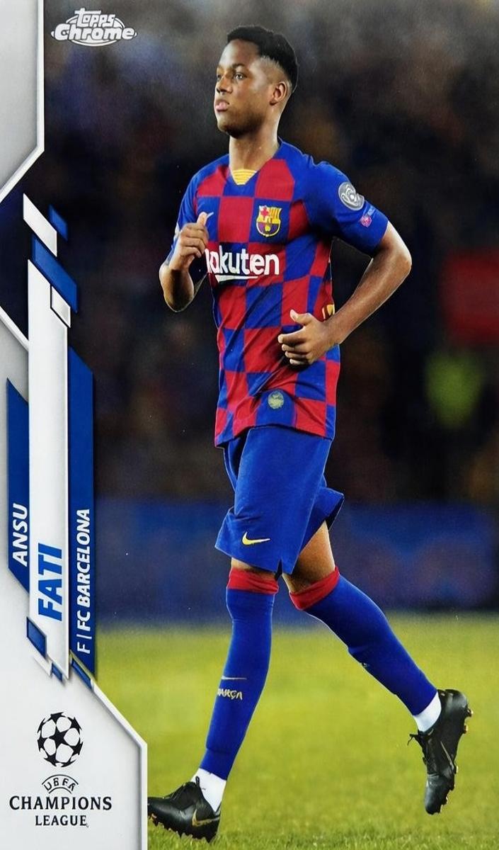 2019 Topps Chrome UEFA Champions League Ansu Fati #45 card