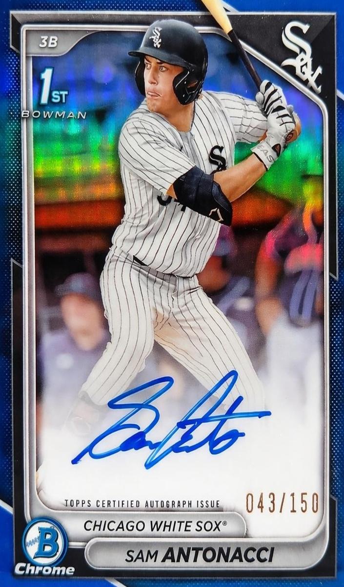 2024 Bowman Bowman Draft Blue Refractor Sam Antonacci front