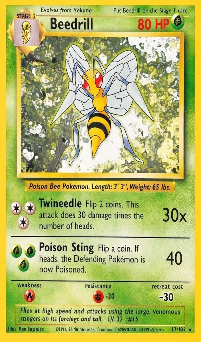 Beedrill 1999 Pokemon Base Set