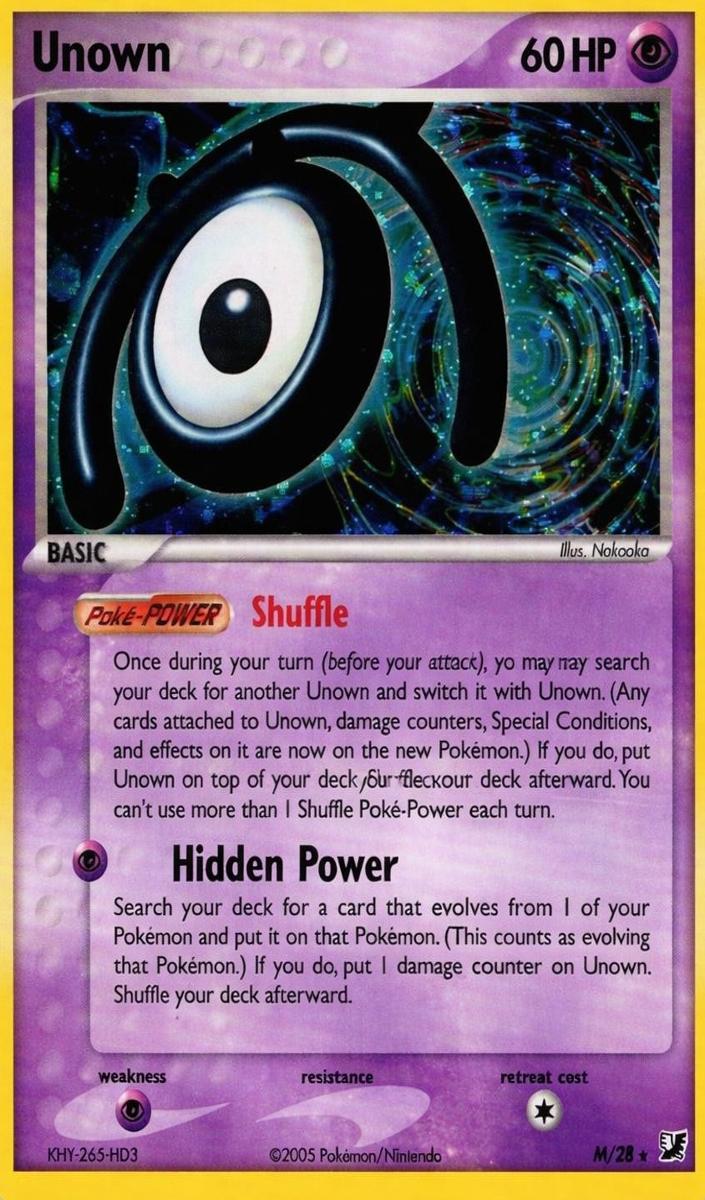 Unown 2005 Pokemon EX Unseen Forces
