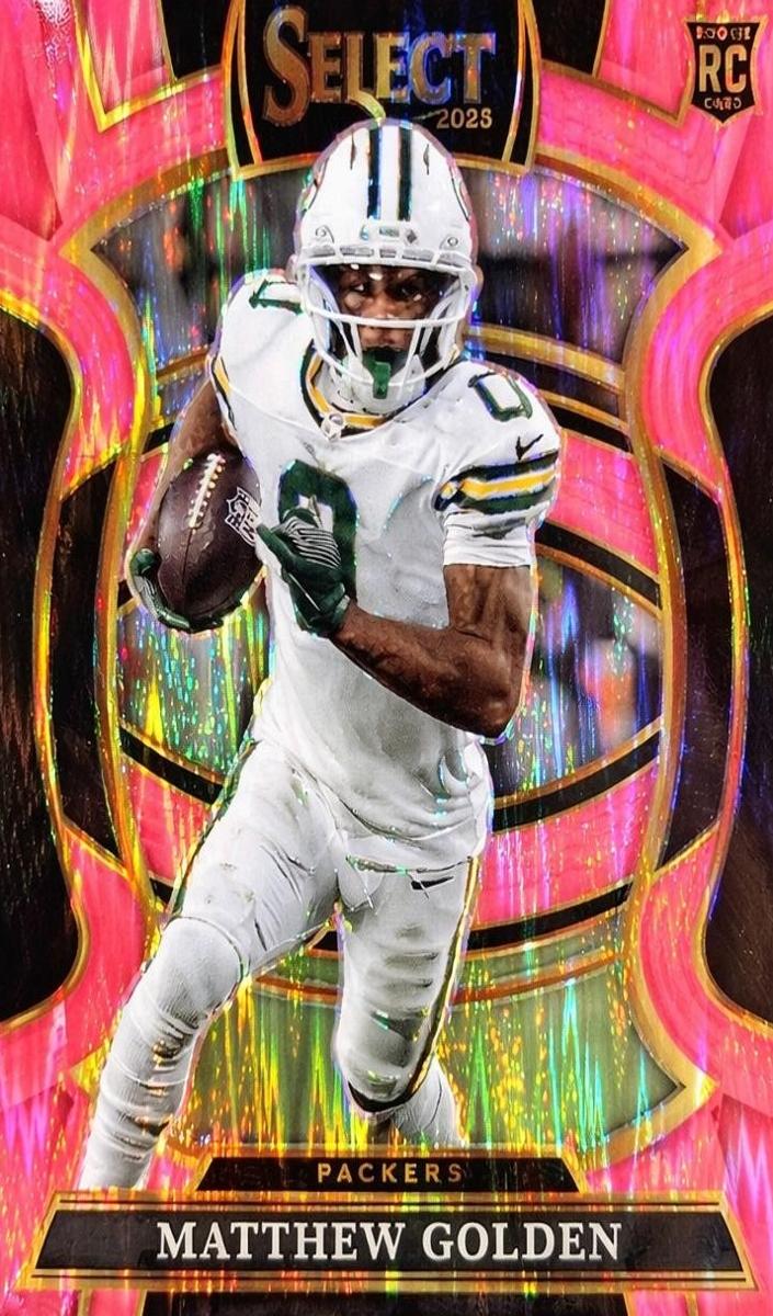 2025 Panini Select Matthew Golden [Pink Prizm Shock] #66 card