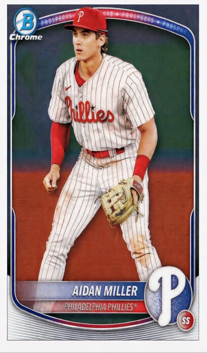 Aidan Miller 2025 Bowman Chrome Prospects card