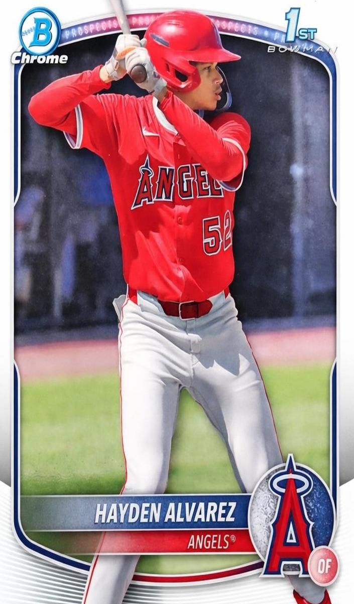 Hayden Alvarez 2025 Bowman Chrome Prospects card