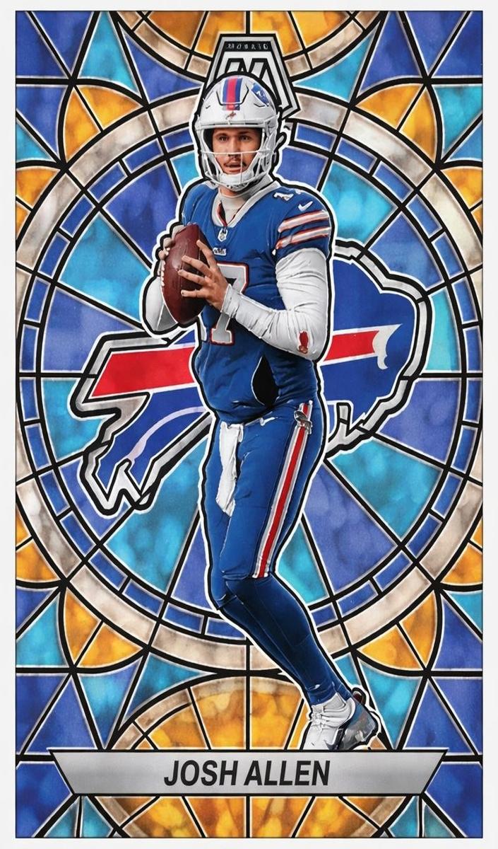 2023 Panini Mosaic Stained Glass Josh Allen #SG-5 card
