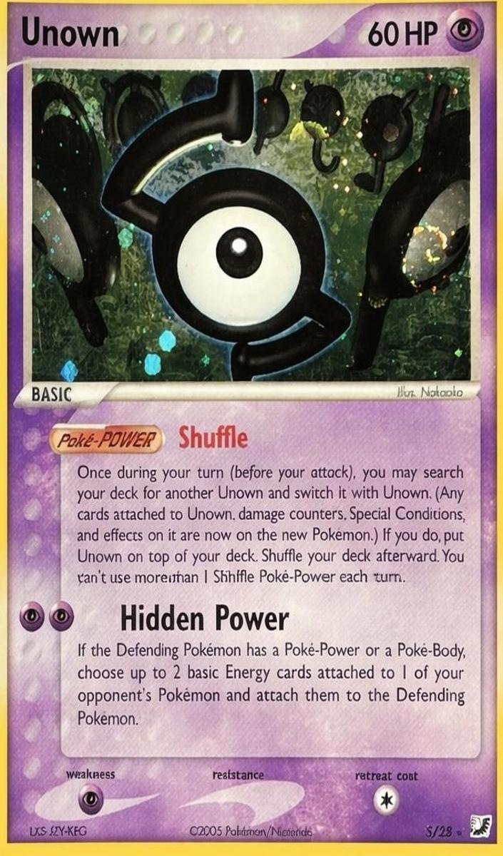 Unown 2005 Pokemon EX Unseen Forces