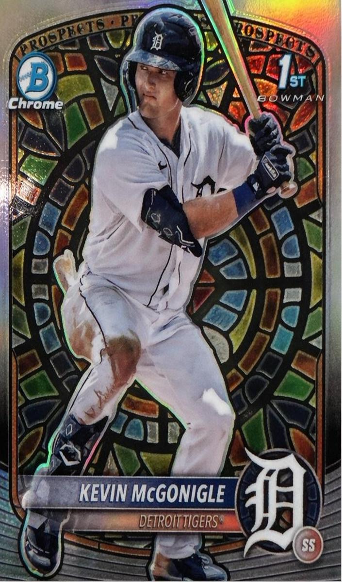 2024 Bowman Bowman Chrome CHR PRS-ETCHED IN GLASS VAR #BCP-79 Kevin McGonigle Etched front