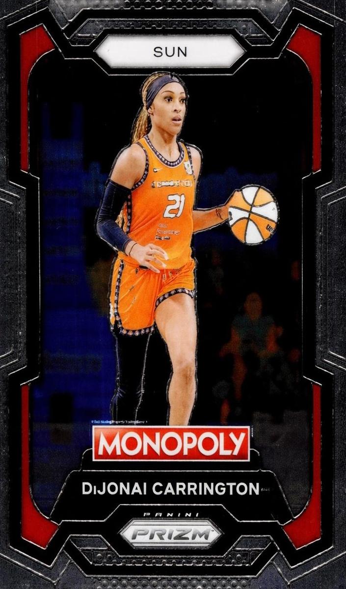DiJonai Carrington 2024 Prizm Monopoly WNBA card