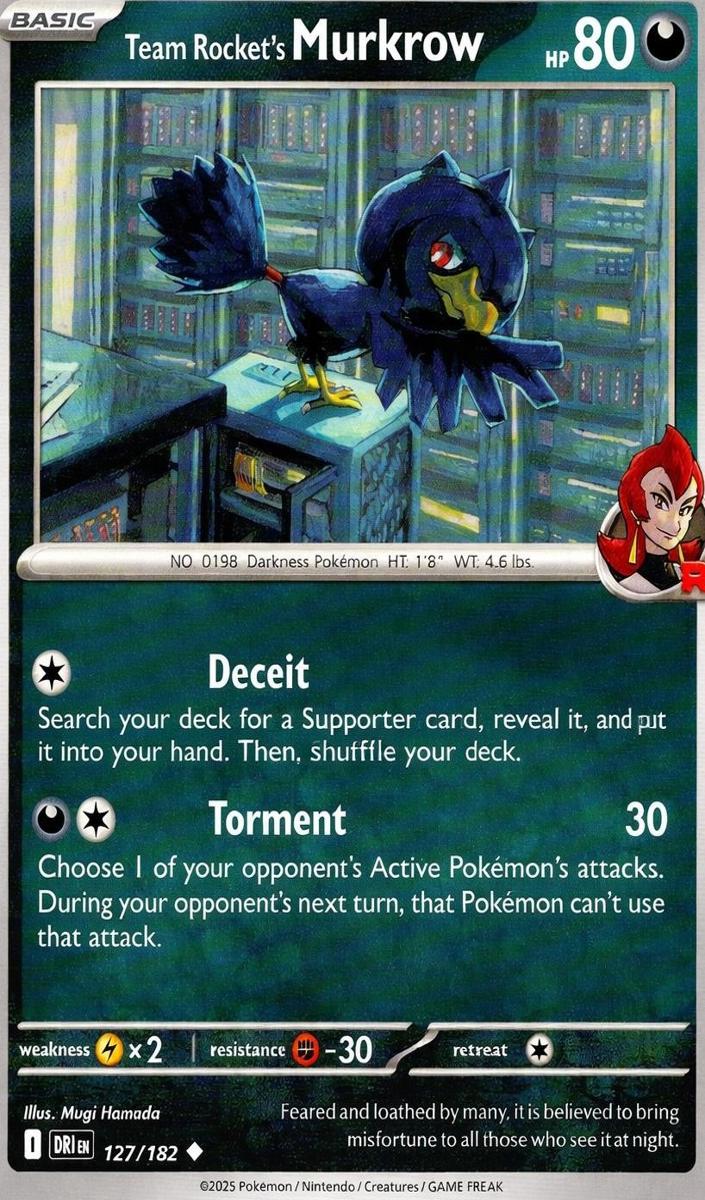 Team Rocket's Murkrow 2025 Pokemon Scarlet & Violet Destined Rivals