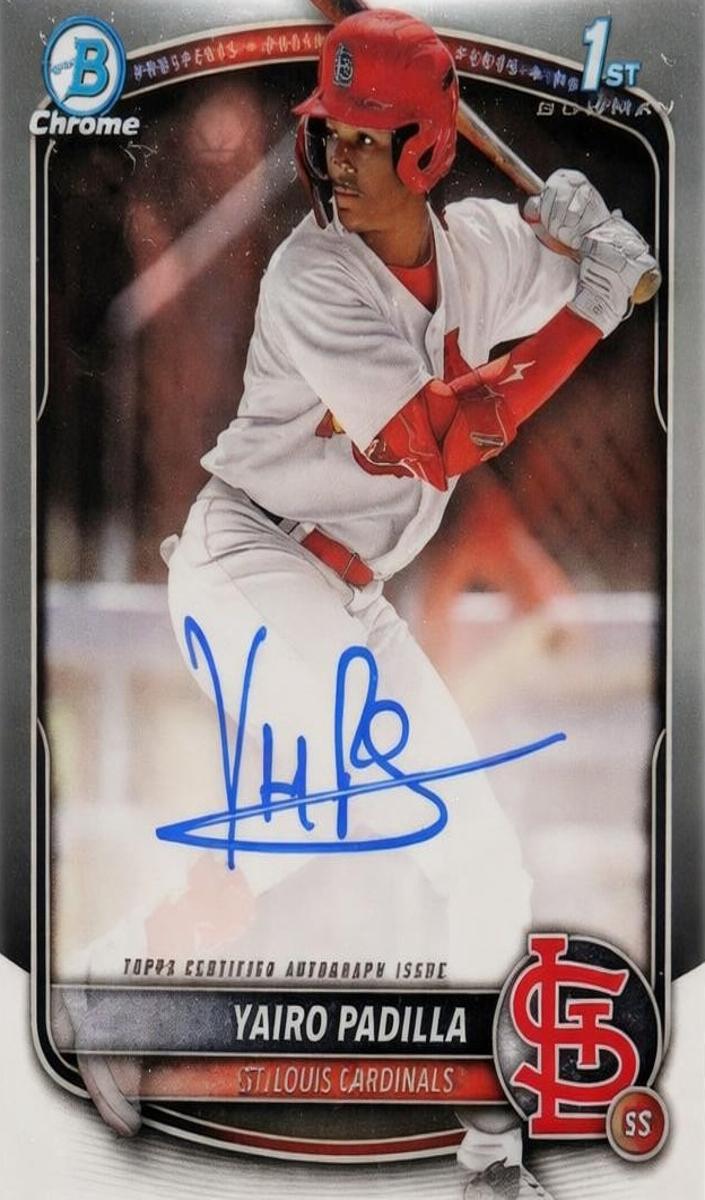 Yairo Padilla 2025 Bowman Chrome card