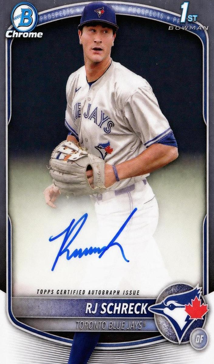 RJ Schreck 2025 Bowman Chrome card