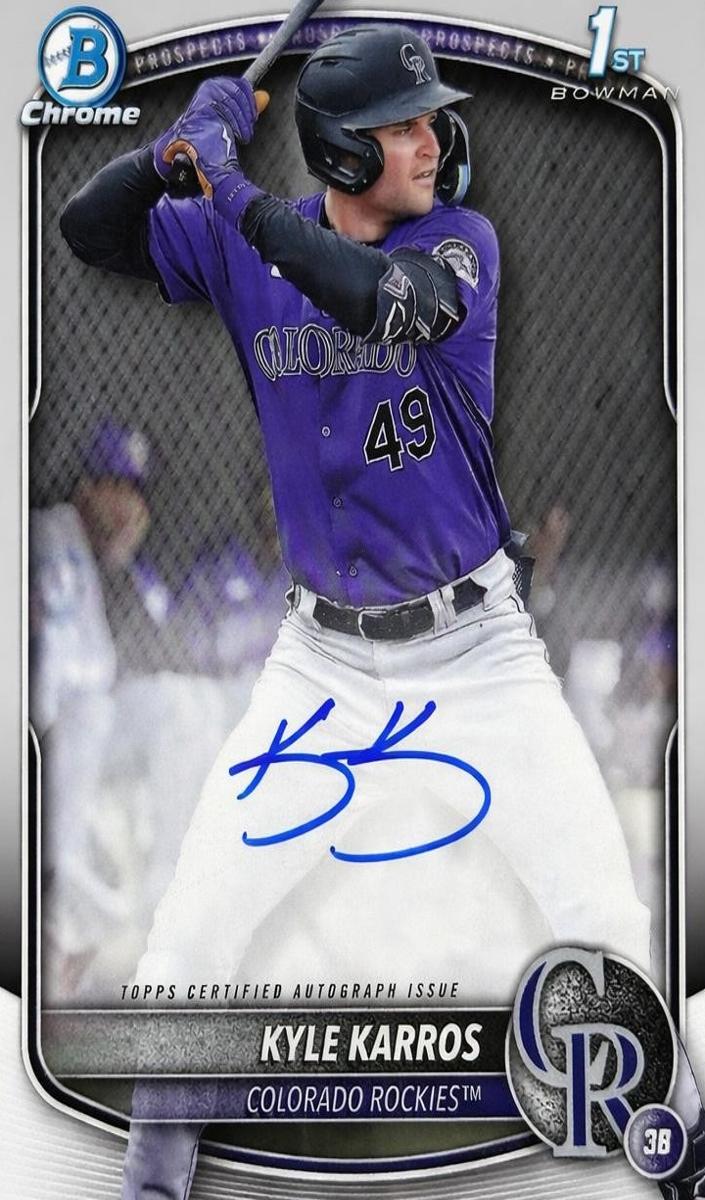 Kyle Karros 2025 Bowman Chrome card