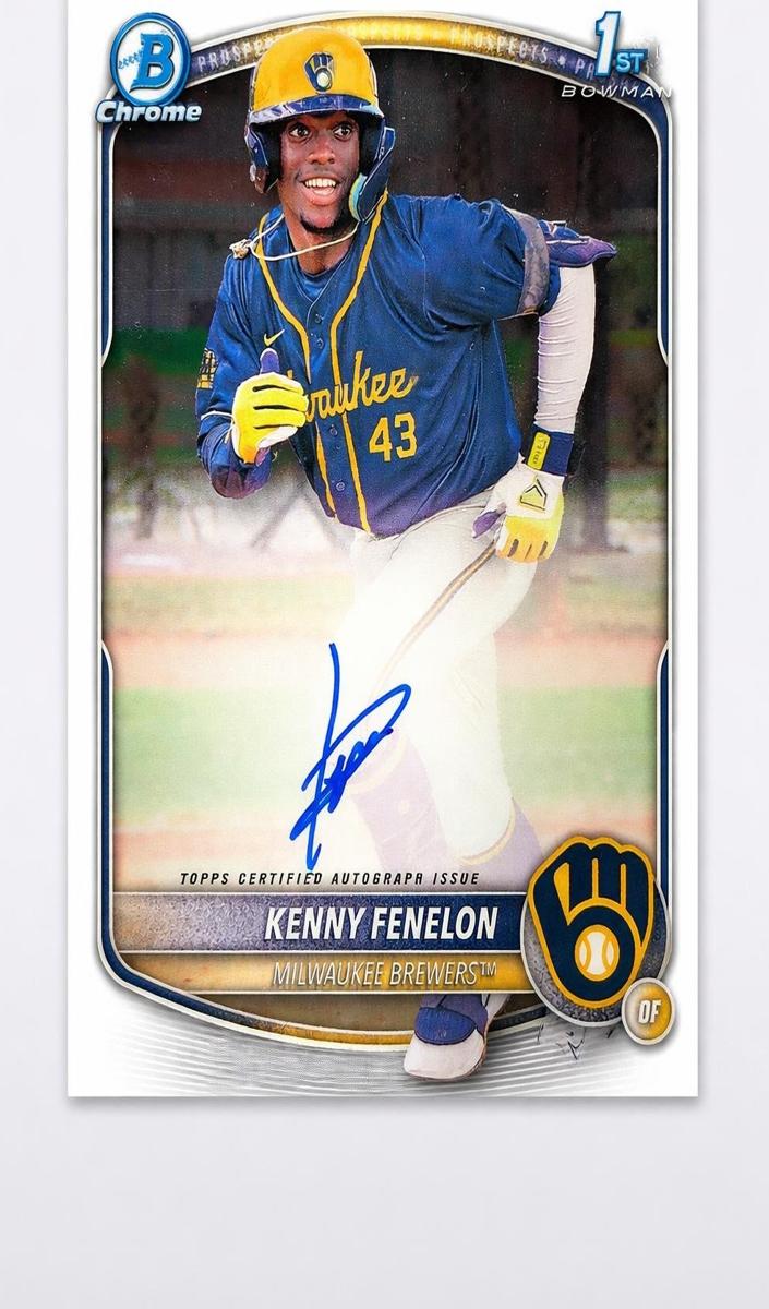 Kenny Fenelon 2025 Bowman Chrome card