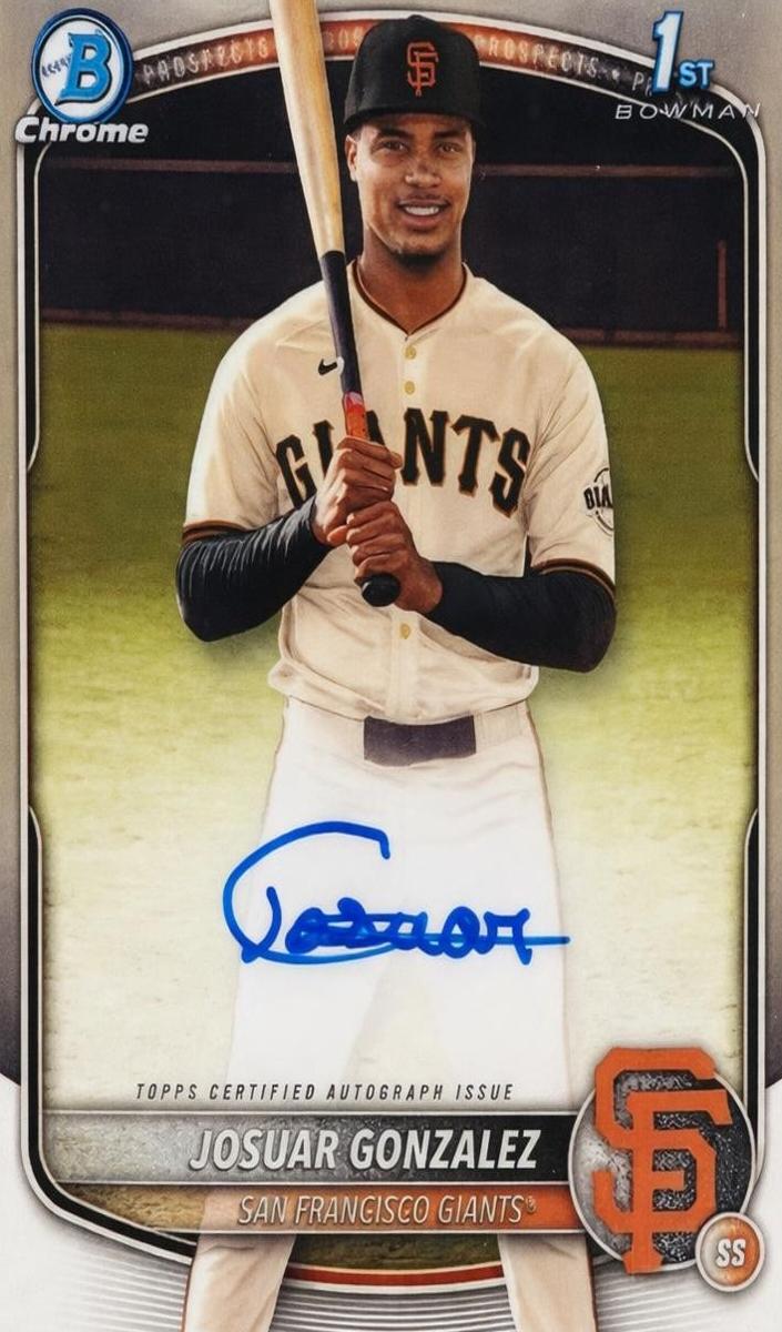 Josuar Gonzalez 2025 Bowman Chrome card
