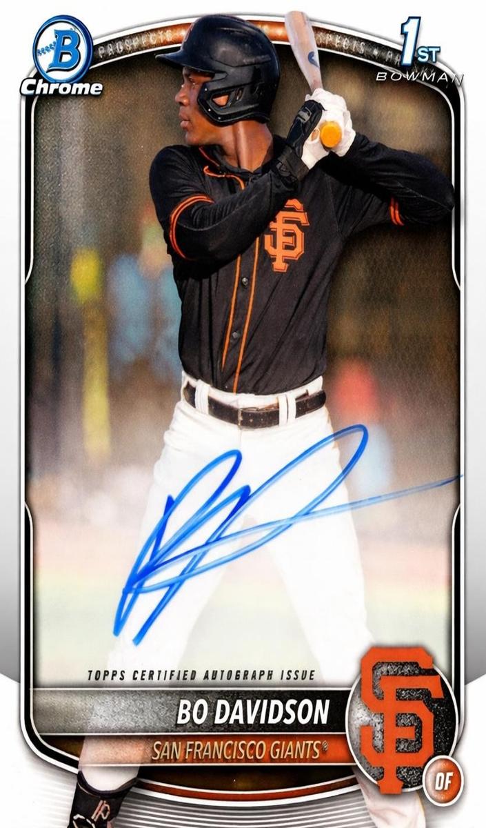 Bo Davidson 2025 Bowman Chrome card