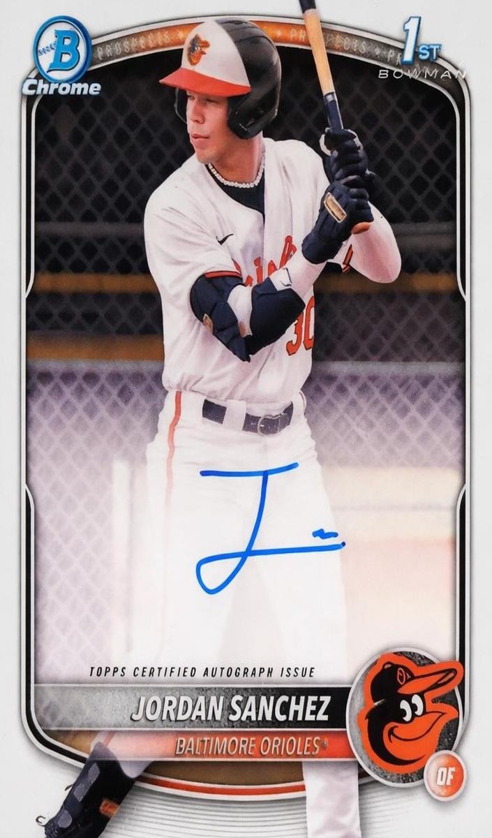 Jordan Sanchez 2025 Bowman Chrome card