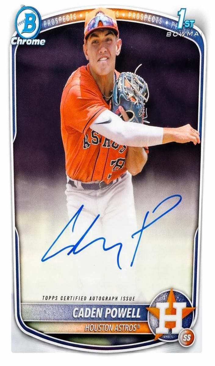 Caden Powell 2025 Bowman Chrome card