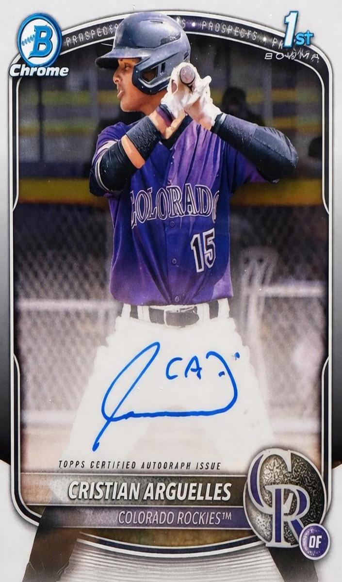 Cristian Arguelles 2025 Bowman Chrome card