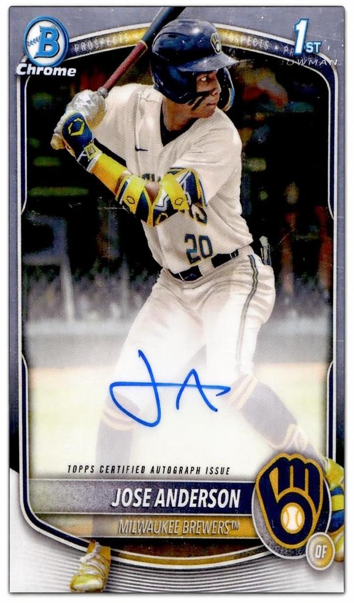 Jose Anderson 2025 Bowman Chrome card
