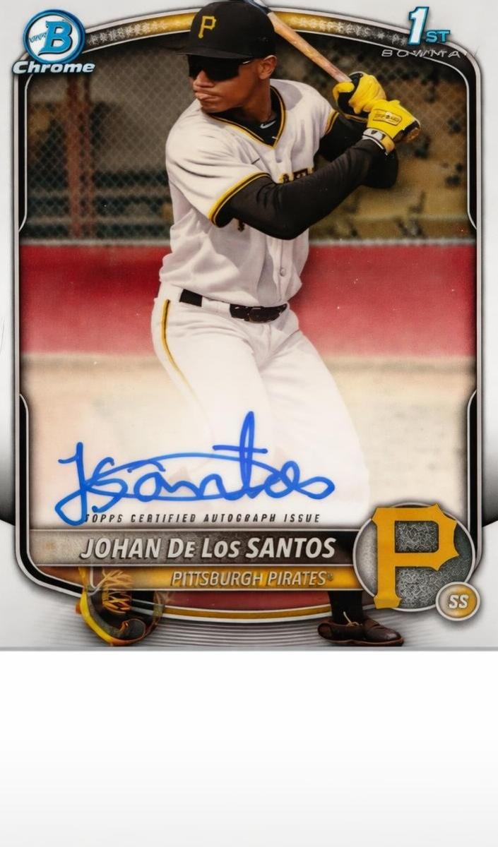 Johan De Los Santos 2025 Bowman Chrome card