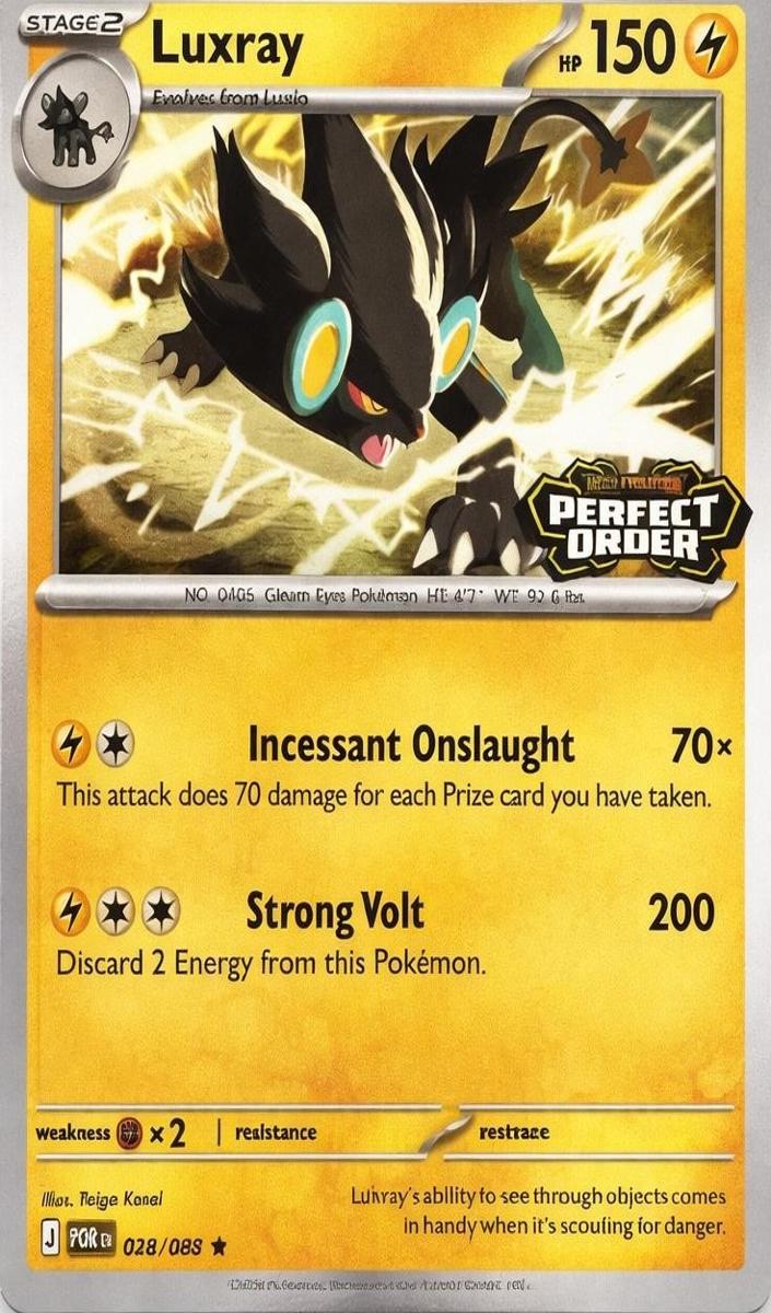 Luxray 2026 Pokemon Mega Evolution Perfect Order