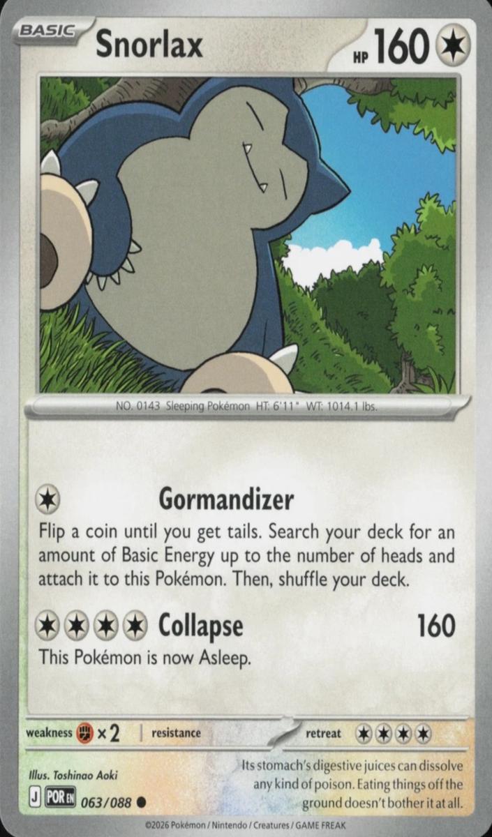 Snorlax 2026 Pokemon Mega Evolution Perfect Order