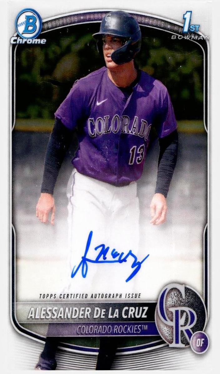 Alessander De La Cruz 2025 Bowman Chrome card