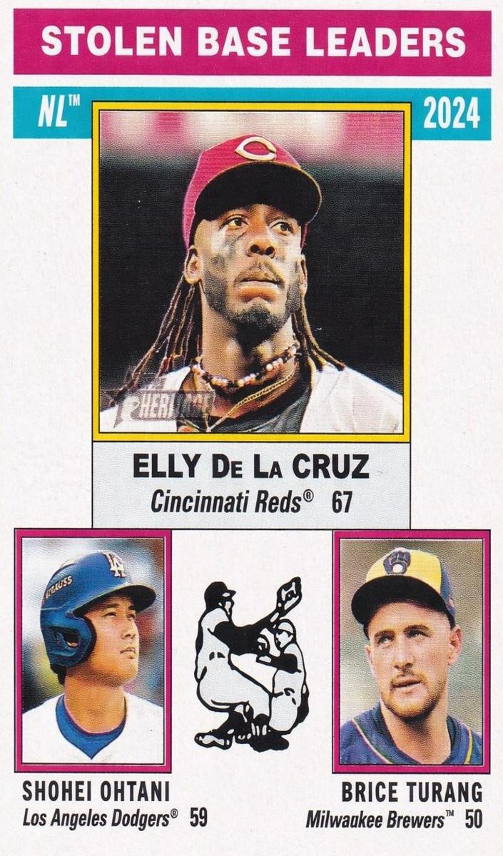 2025 Topps Heritage Brice Turang / Shohei Ohtani / Elly De La Cruz #197 card