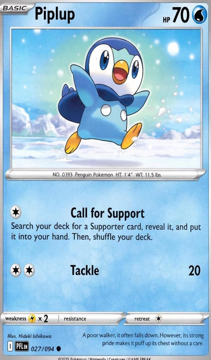 Piplup 2025 Pokemon Mega Evolution Phantasmal Flames