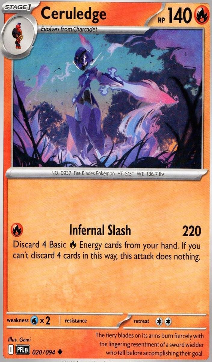 Ceruledge 2025 Pokemon Mega Evolution Phantasmal Flames