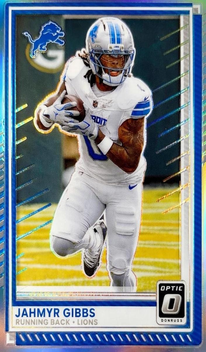 Jahmyr Gibbs 2025 Donruss Optic Football card
