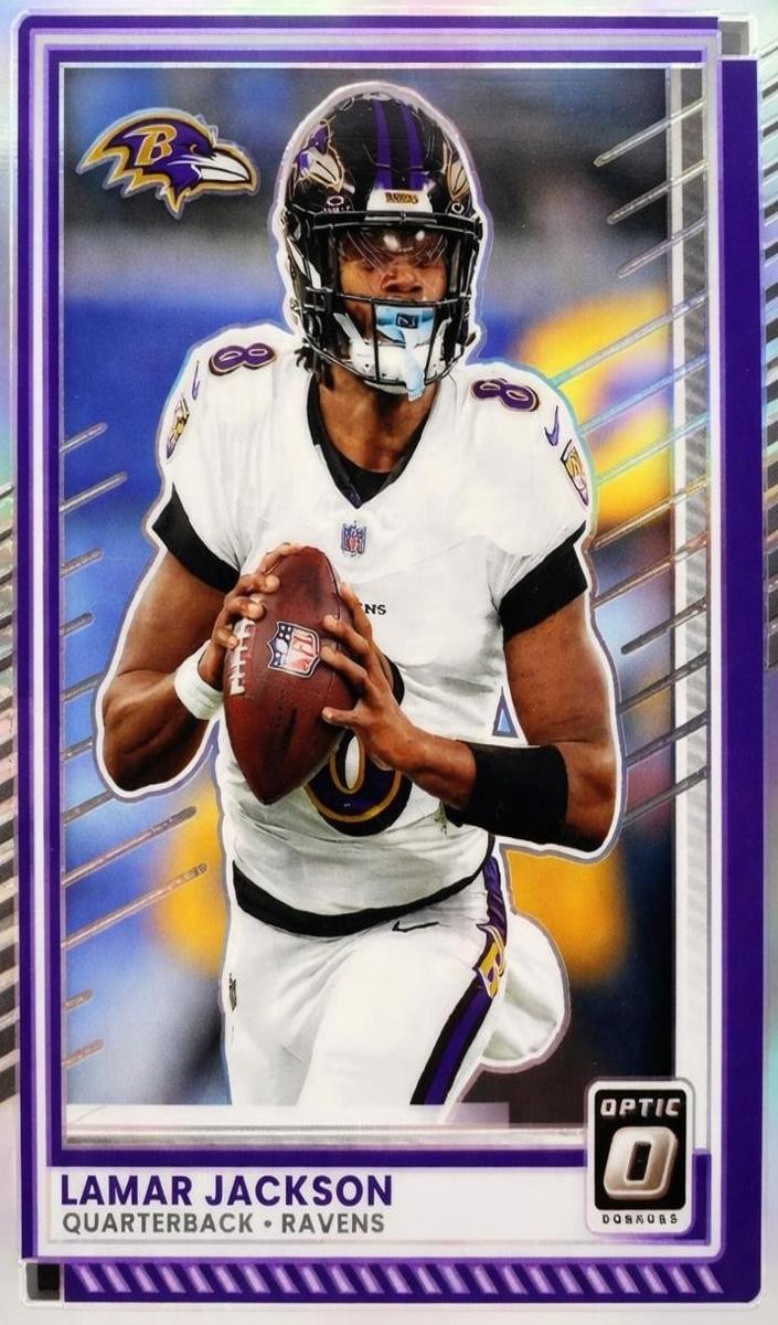 Lamar Jackson 2025 Donruss Optic Football card