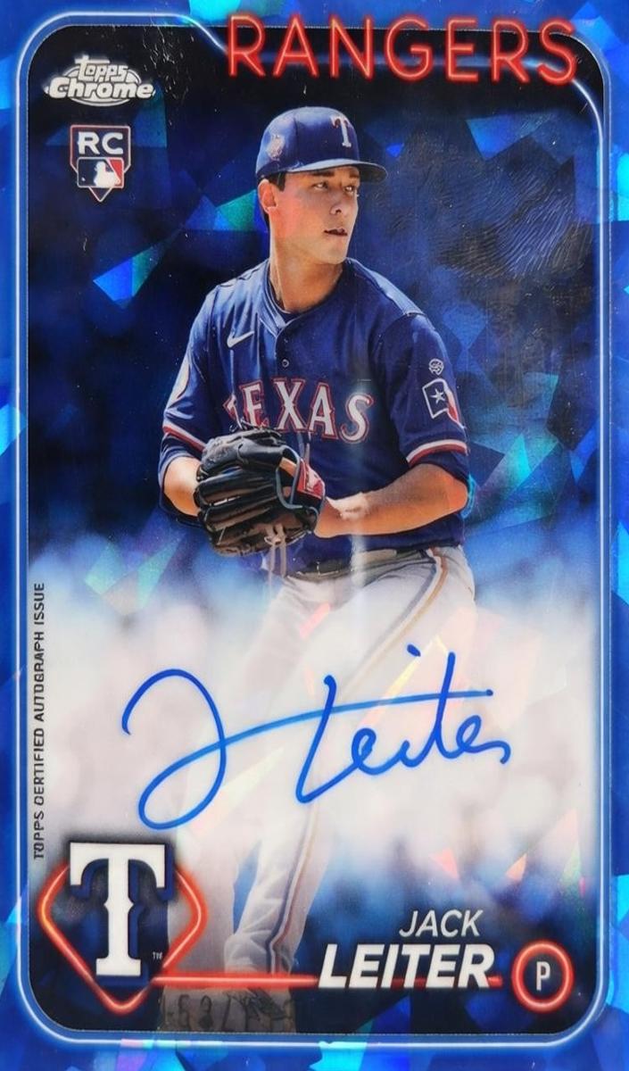 2024 Topps Chrome Sapphire Update Autograph Jack Leiter #USA-JAL card
