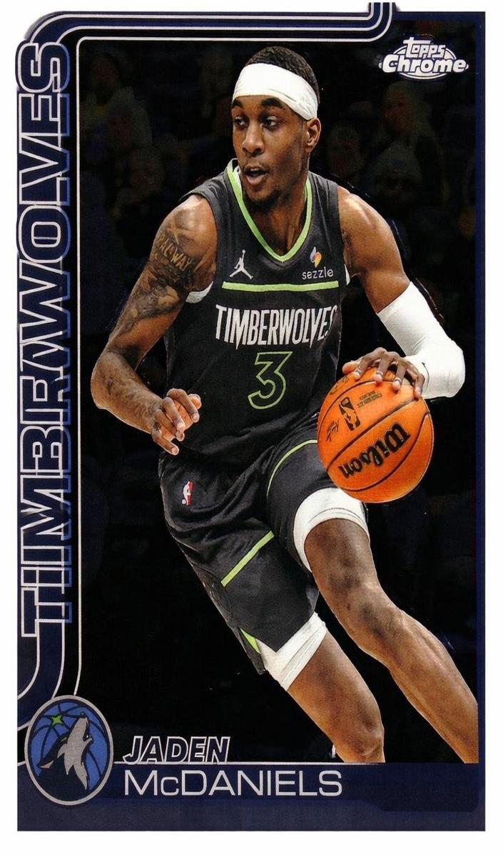 Jaden McDaniels 2025-26 Topps Chrome Basketball card