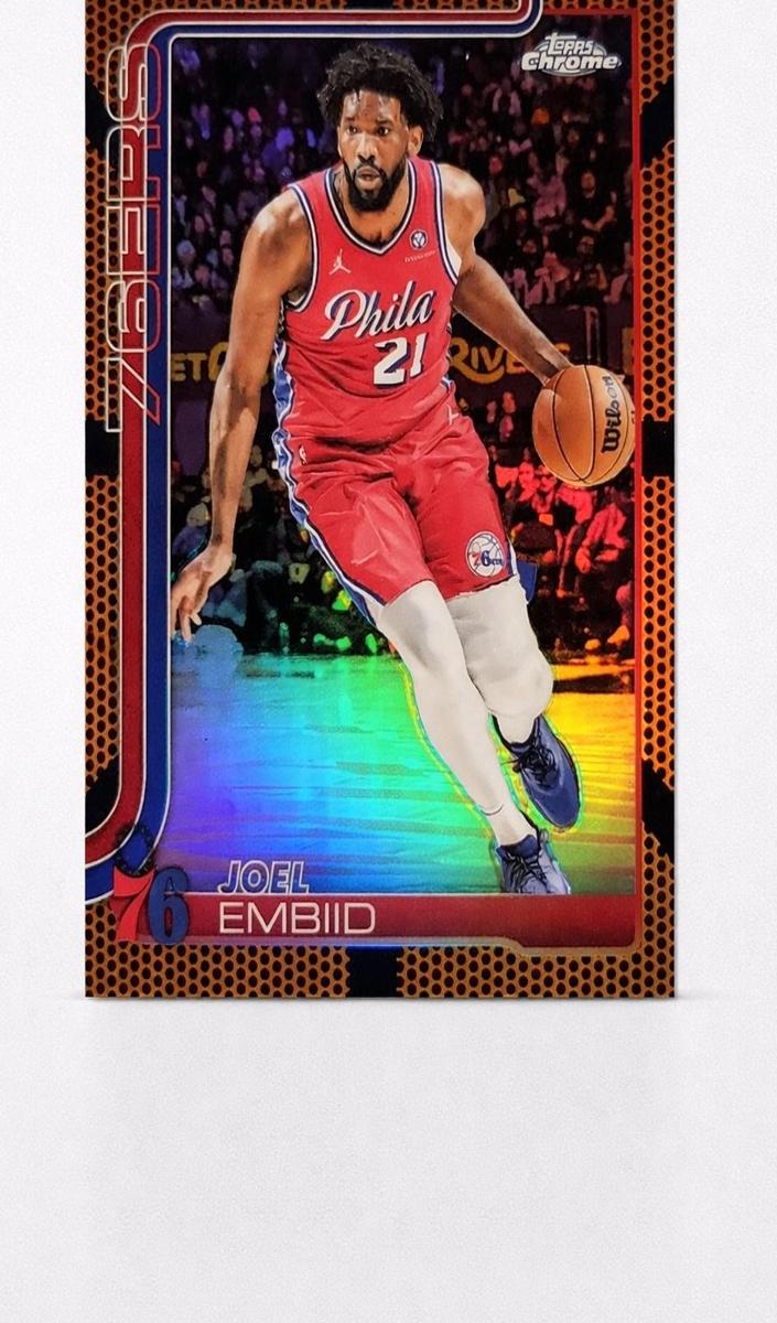 Joel Embiid 2025-26 Topps Chrome Basketball card