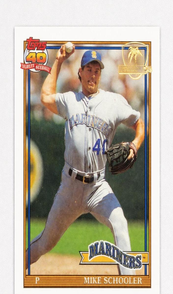 1991 Topps Mike Schooler #365 card