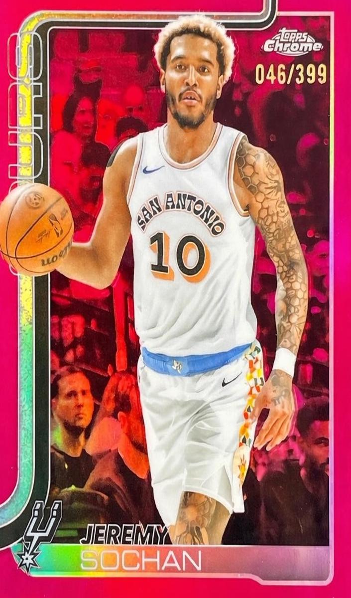Jeremy Sochan 2025-26 Topps Chrome Basketball card