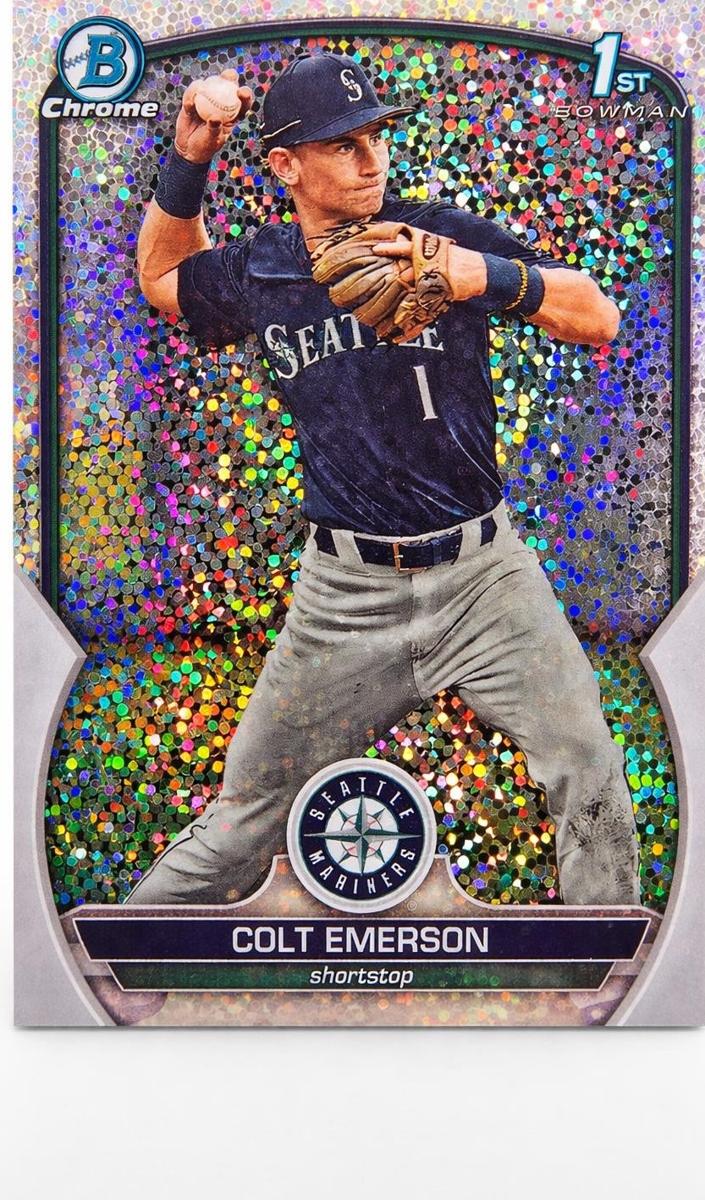 2023 Bowman Bowman Draft Refractor #BDC42 Chrome-Sparkle Colt Emerson front