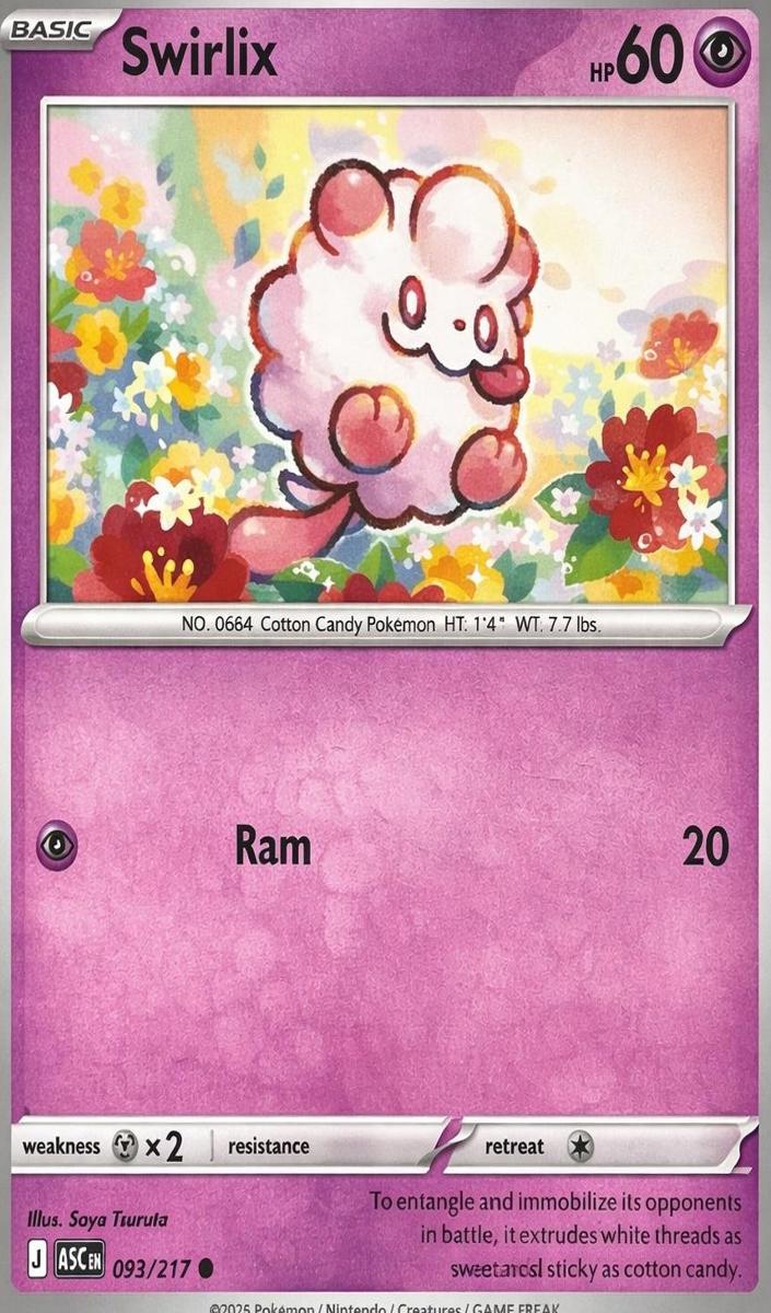 Swirlix 2026 Pokemon Mega Evolution Ascended Heroes